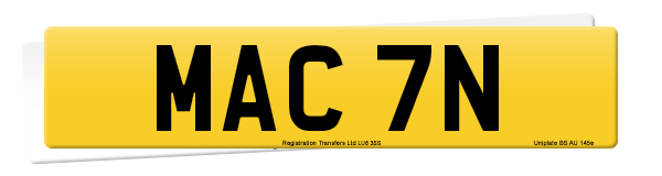 Registration number MAC 7N